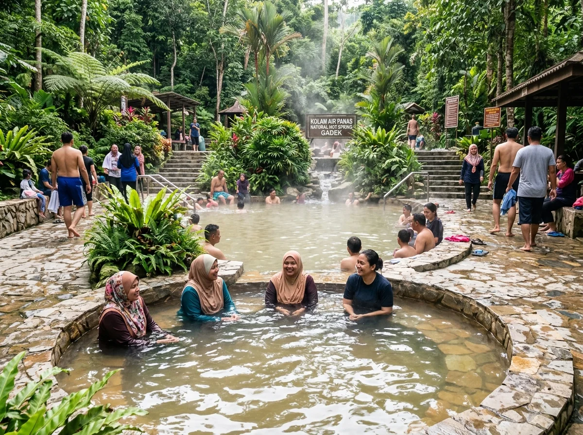 Pemandangan santai luar bandar sekitar Gadek