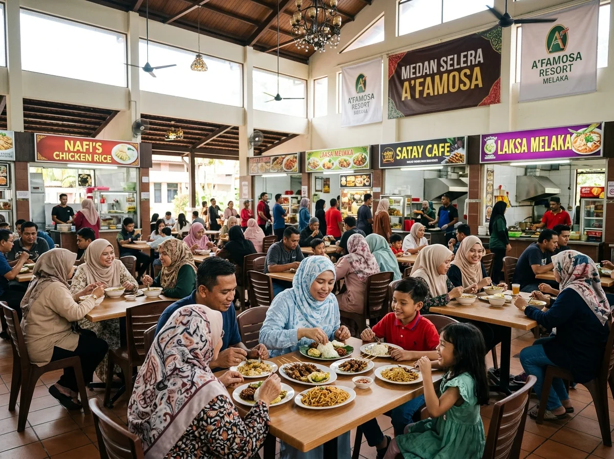 Pilihan makan dalam kompleks resort A'Famosa