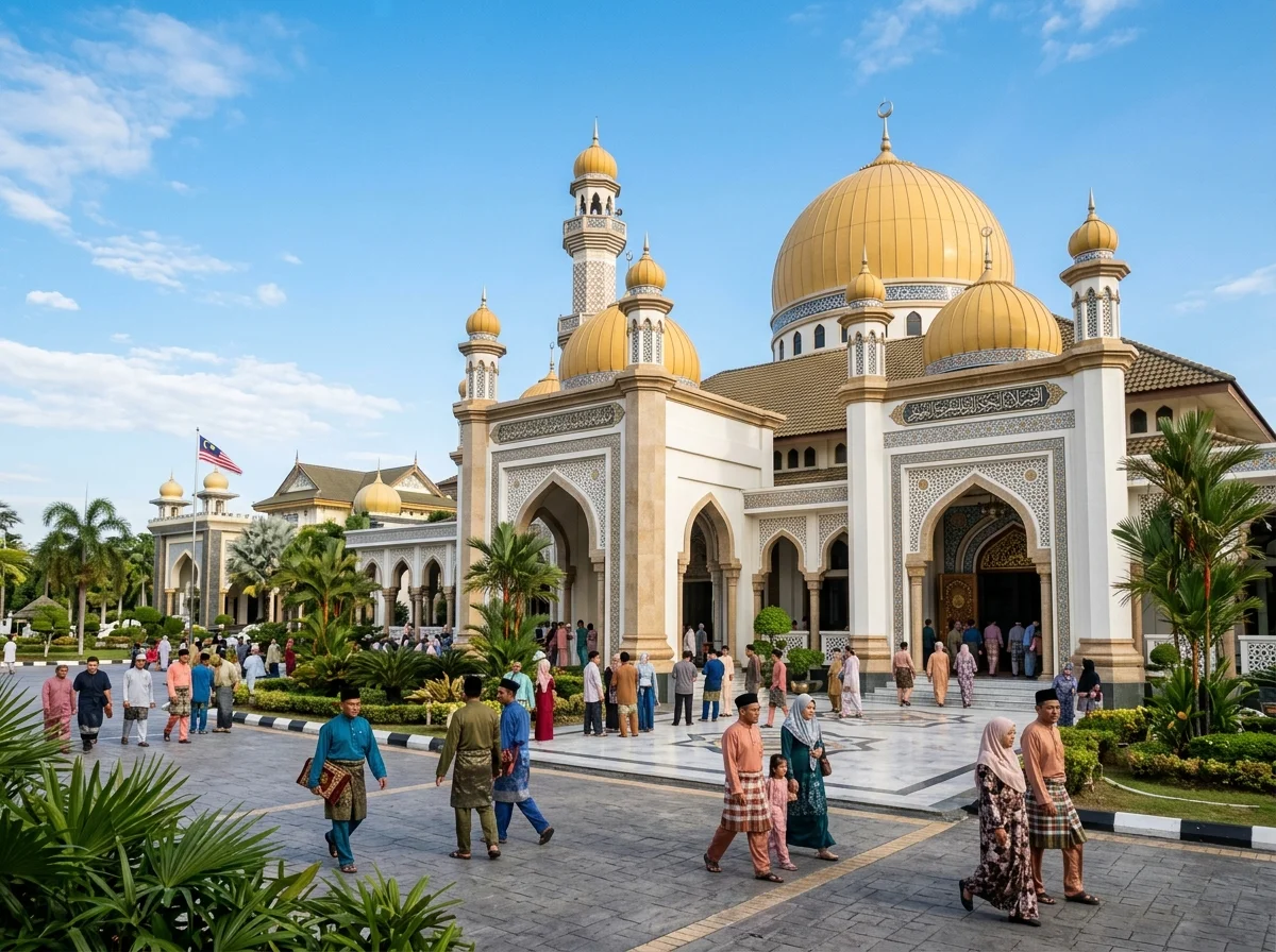 Masjid diraja di Arau dengan seni bina diraja