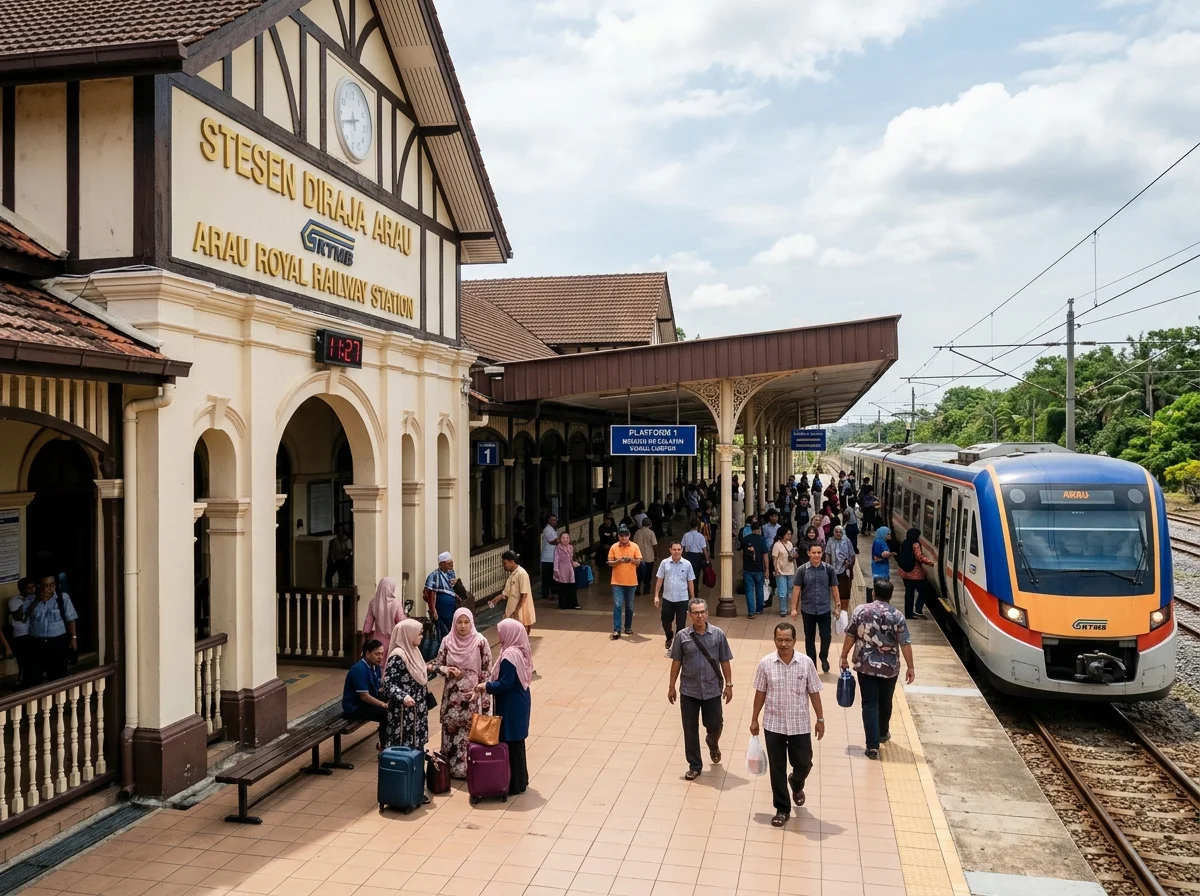 Stesen Keretapi Diraja Arau, satu-satunya stesen bertaraf diraja di Malaysia