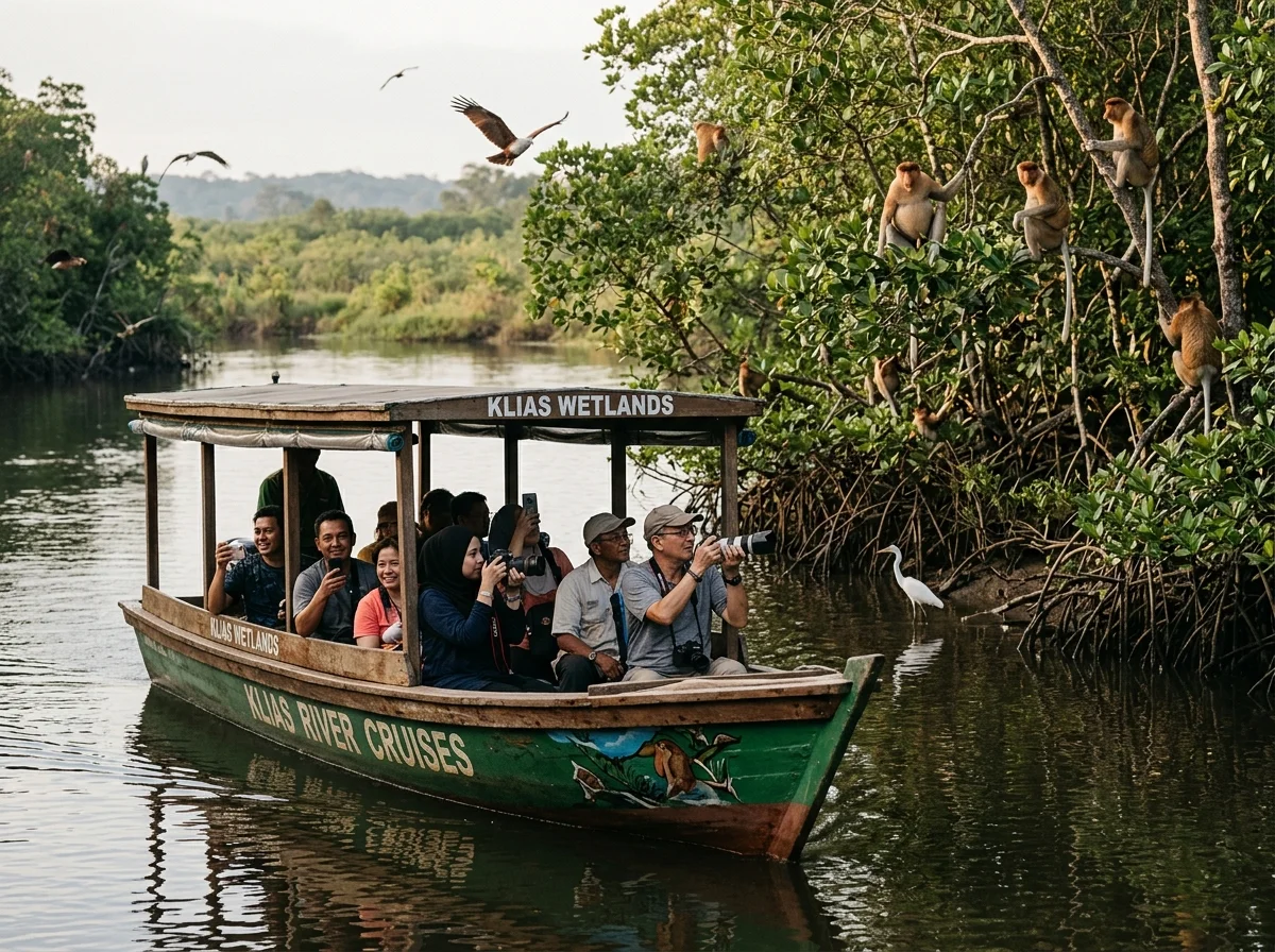 Safari sungai hidupan liar Monkey Tops di Klias