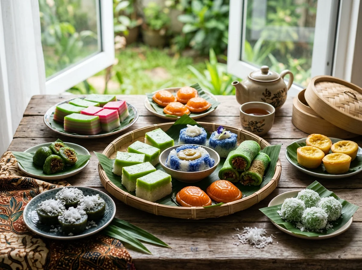 Pelbagai kuih-muih tradisional tempatan
