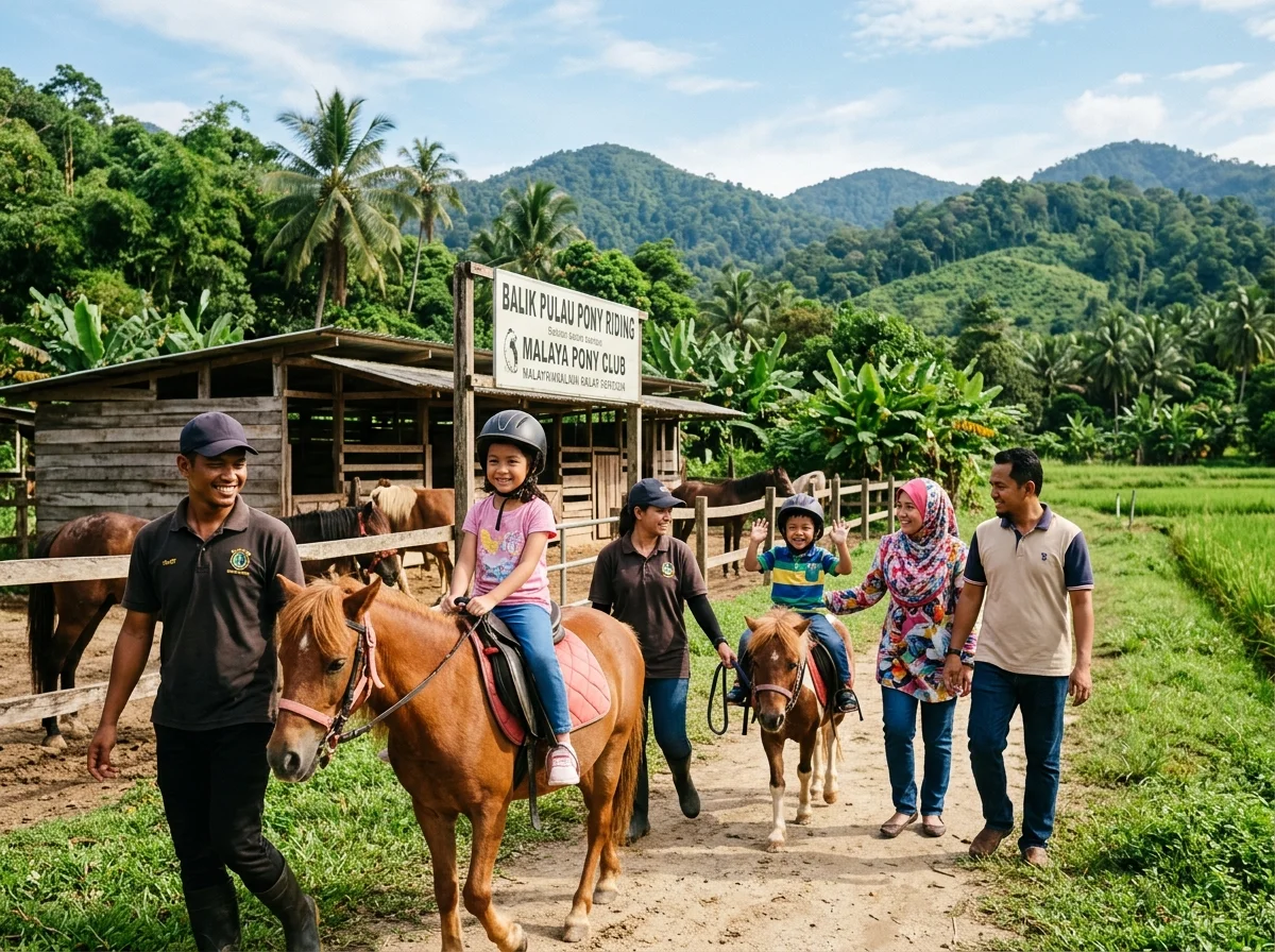 Menunggang kuda di Countryside Stables dekat Balik Pulau
