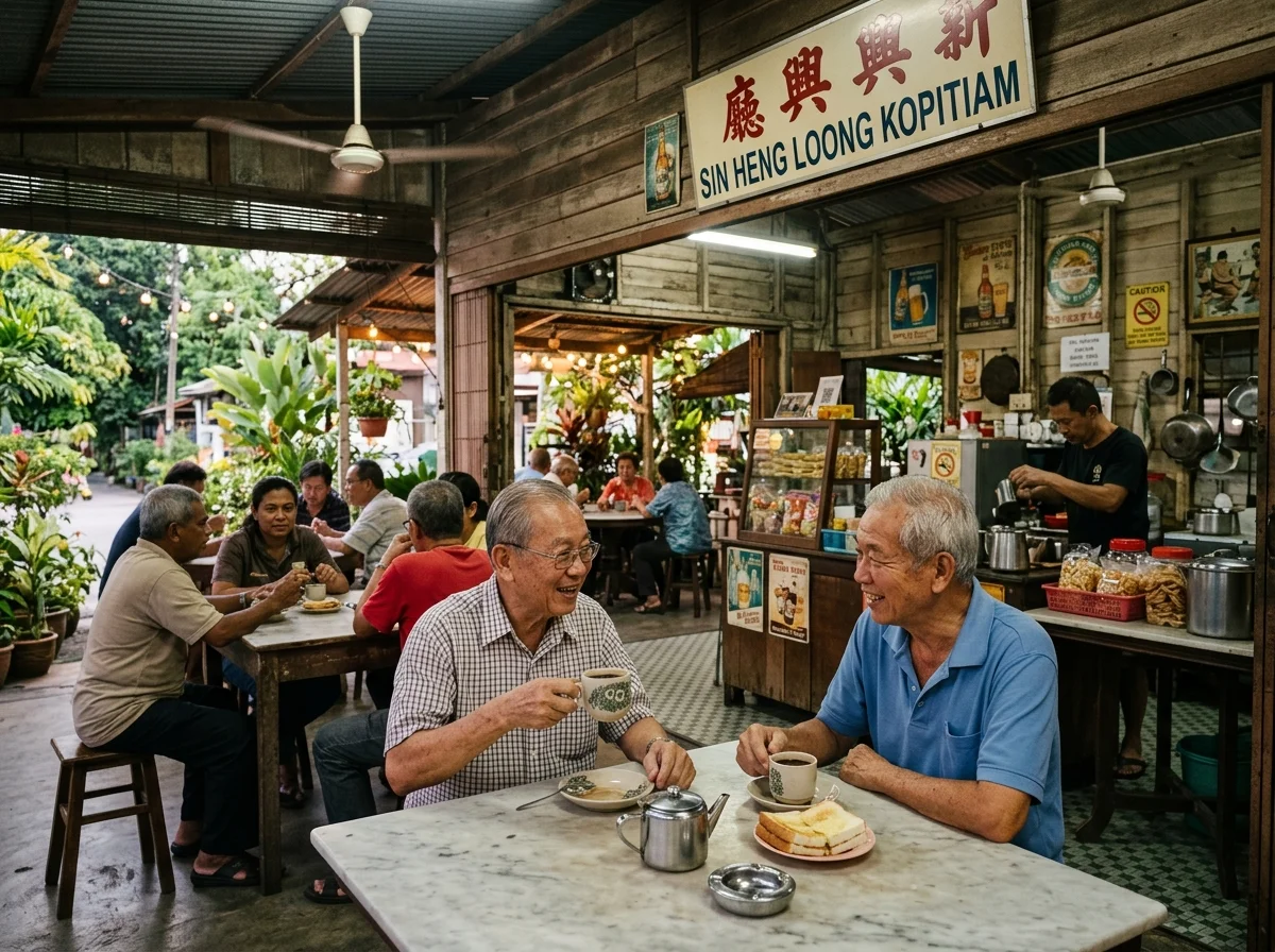 Kopi kampung di kedai tradisional Balik Pulau