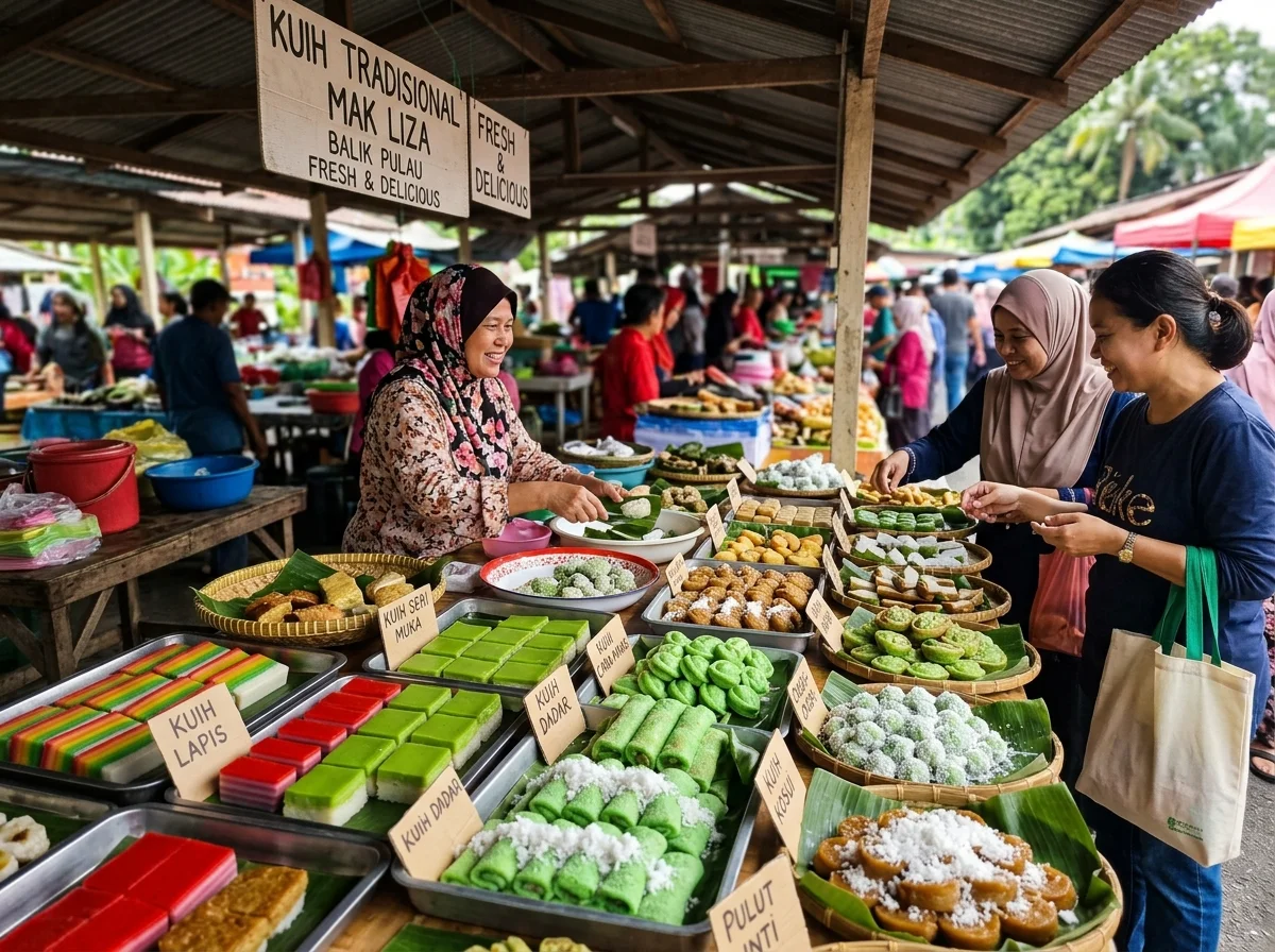 Kuih kampung dan oleh-oleh tradisional Balik Pulau