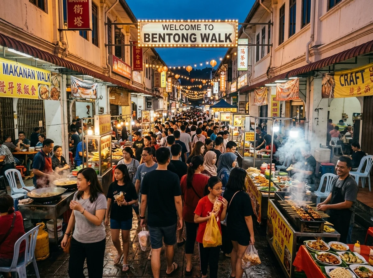 Makanan jalanan di Bentong Walk