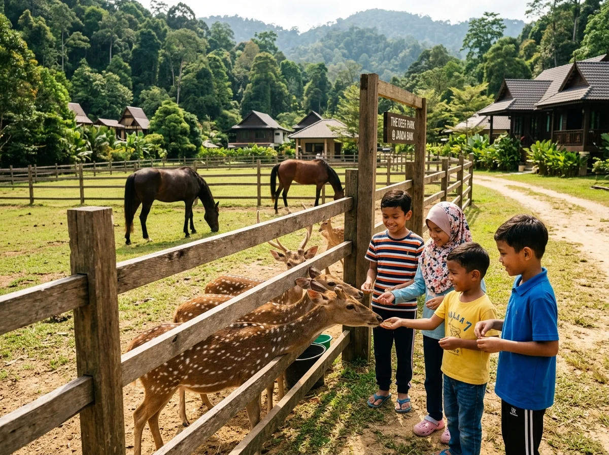 Memberi makan rusa dan menunggang kuda di Janda Baik