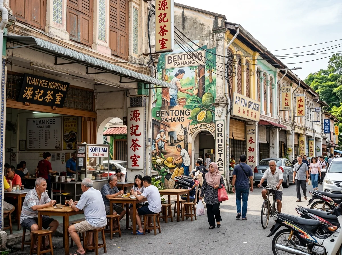 Kedai kopi tradisional di pekan lama Bentong