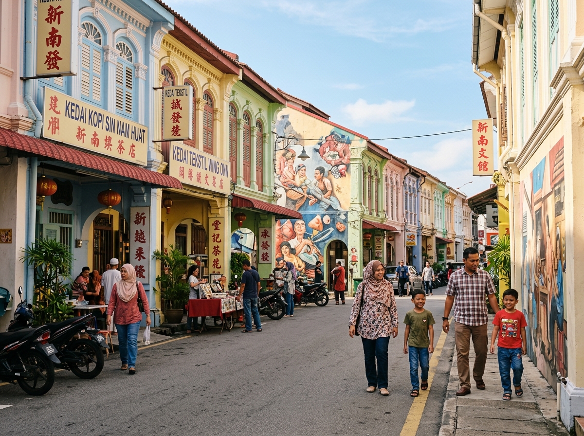 Chinatown Kuala Terengganu dengan bangunan heritage