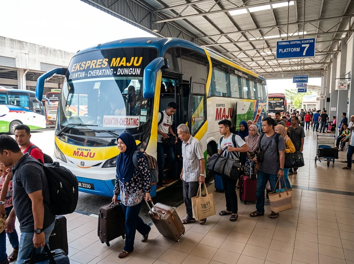 Bas ekspres ke Kuantan untuk ke Cherating