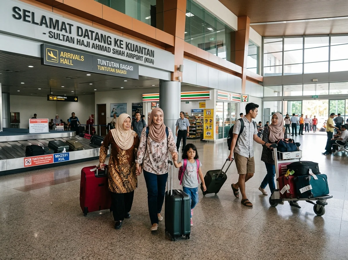 Tiba di Lapangan Terbang Kuantan untuk ke Cherating