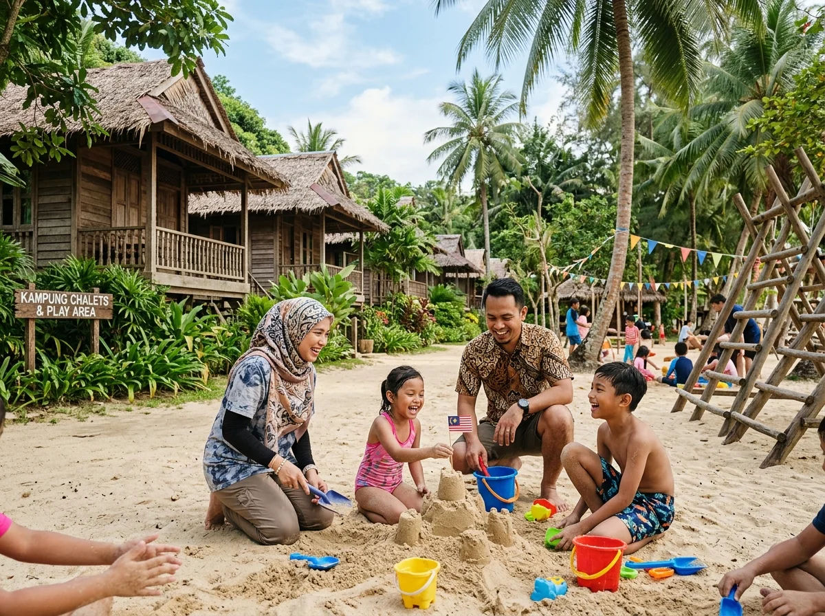Aktiviti keluarga di resort pantai Cherating