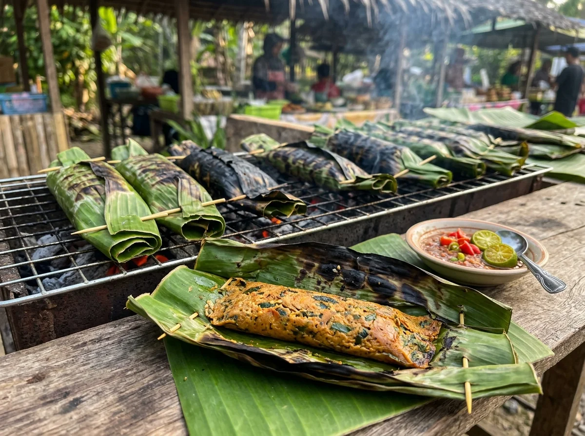 Otak-otak Terengganu bakar daun pisang