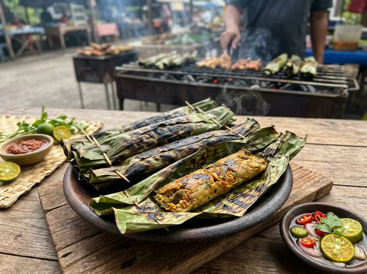 Satar Terengganu dibakar dalam daun pisang