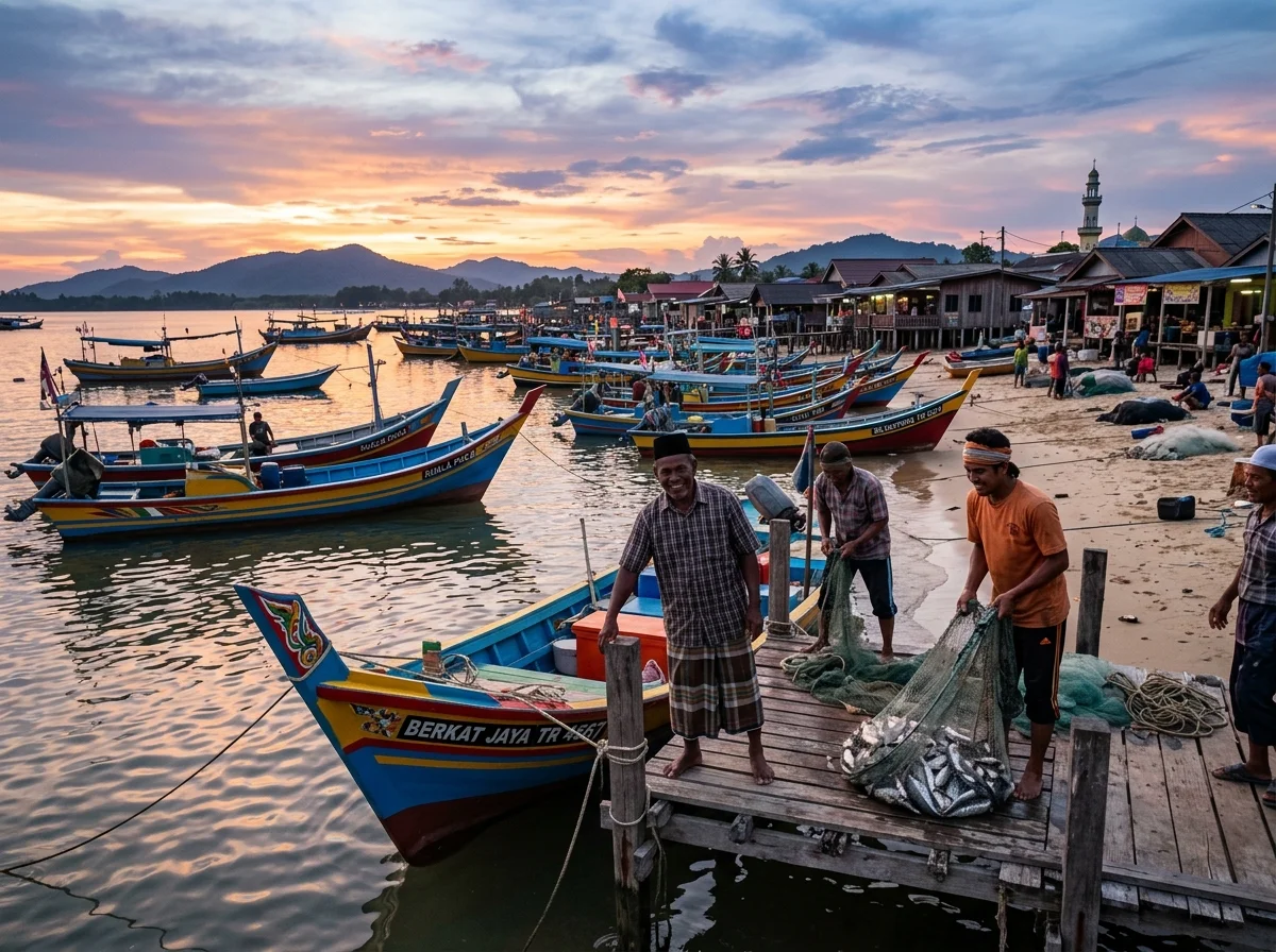Kampung nelayan Kuala Paka dan Pantai Paka