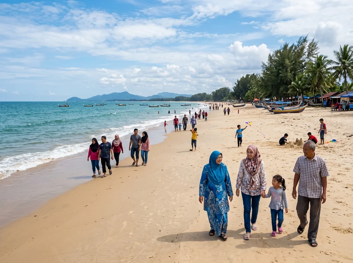 Pantai Teluk Lipat percuma di bandar Dungun