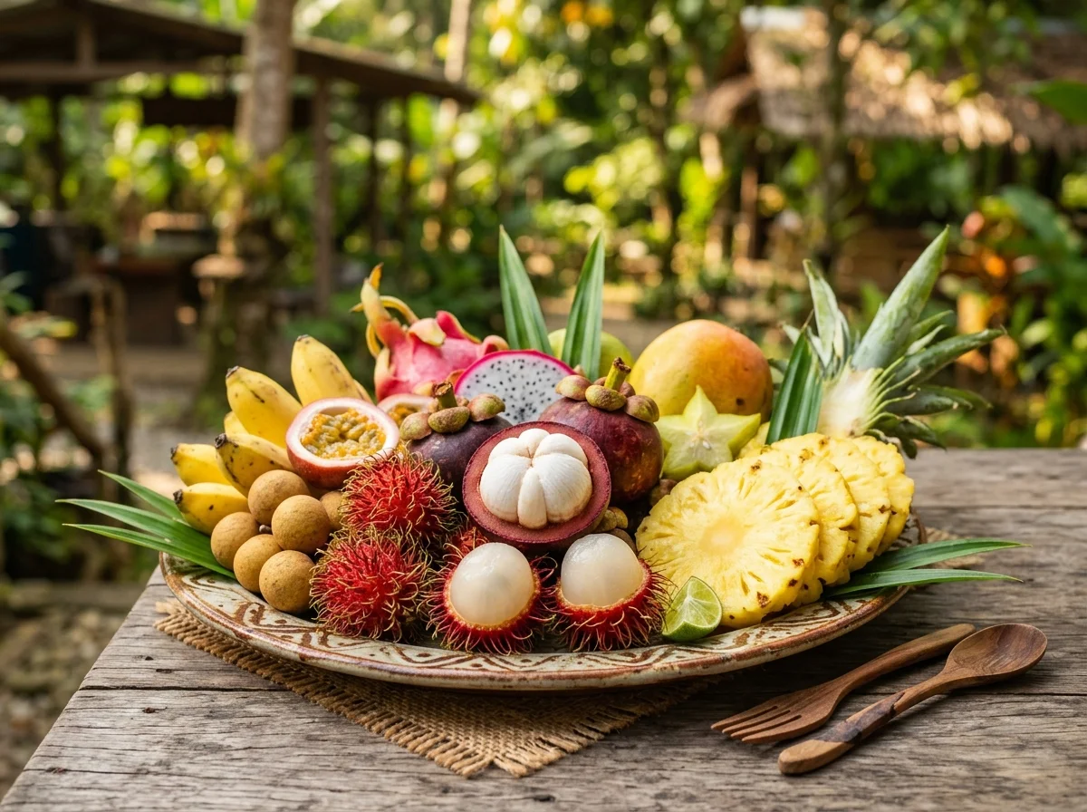 Buah-buahan tropika segar