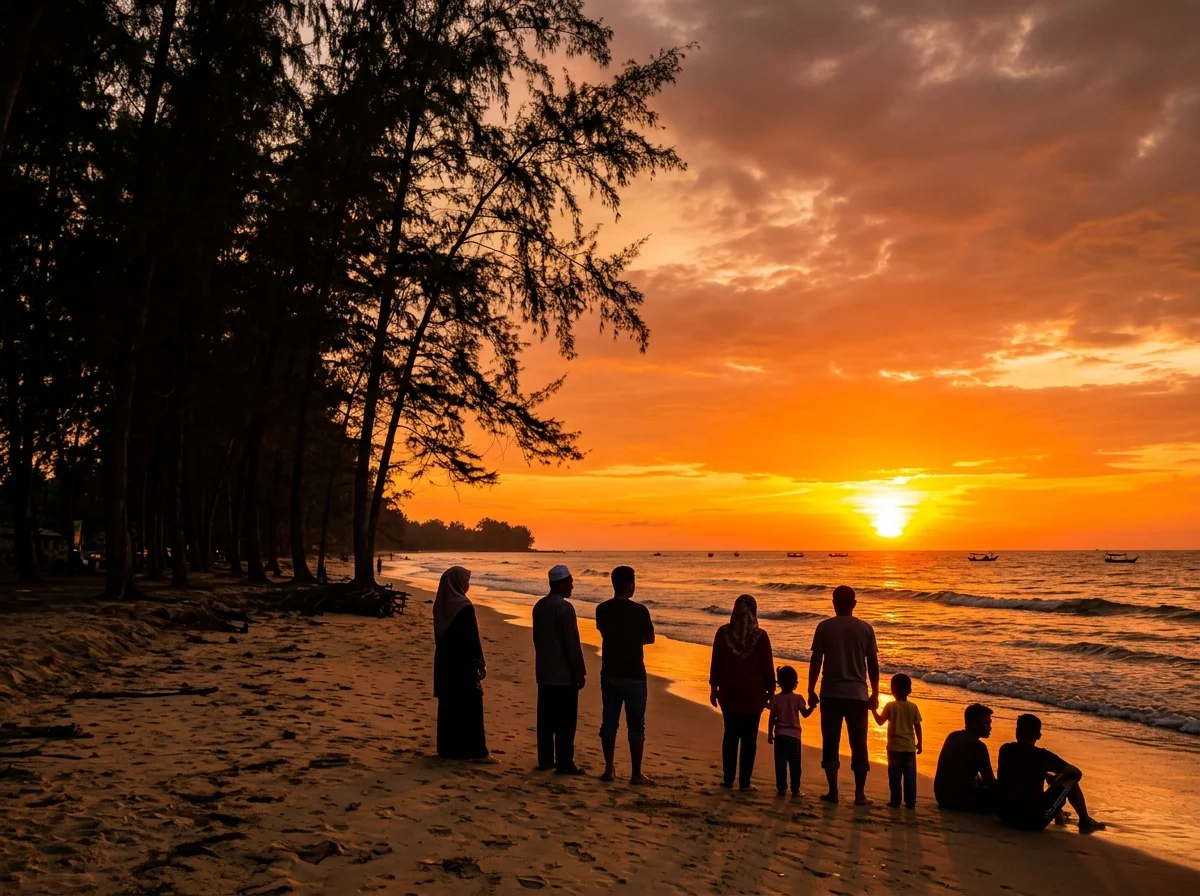 Sunset di pantai Desaru