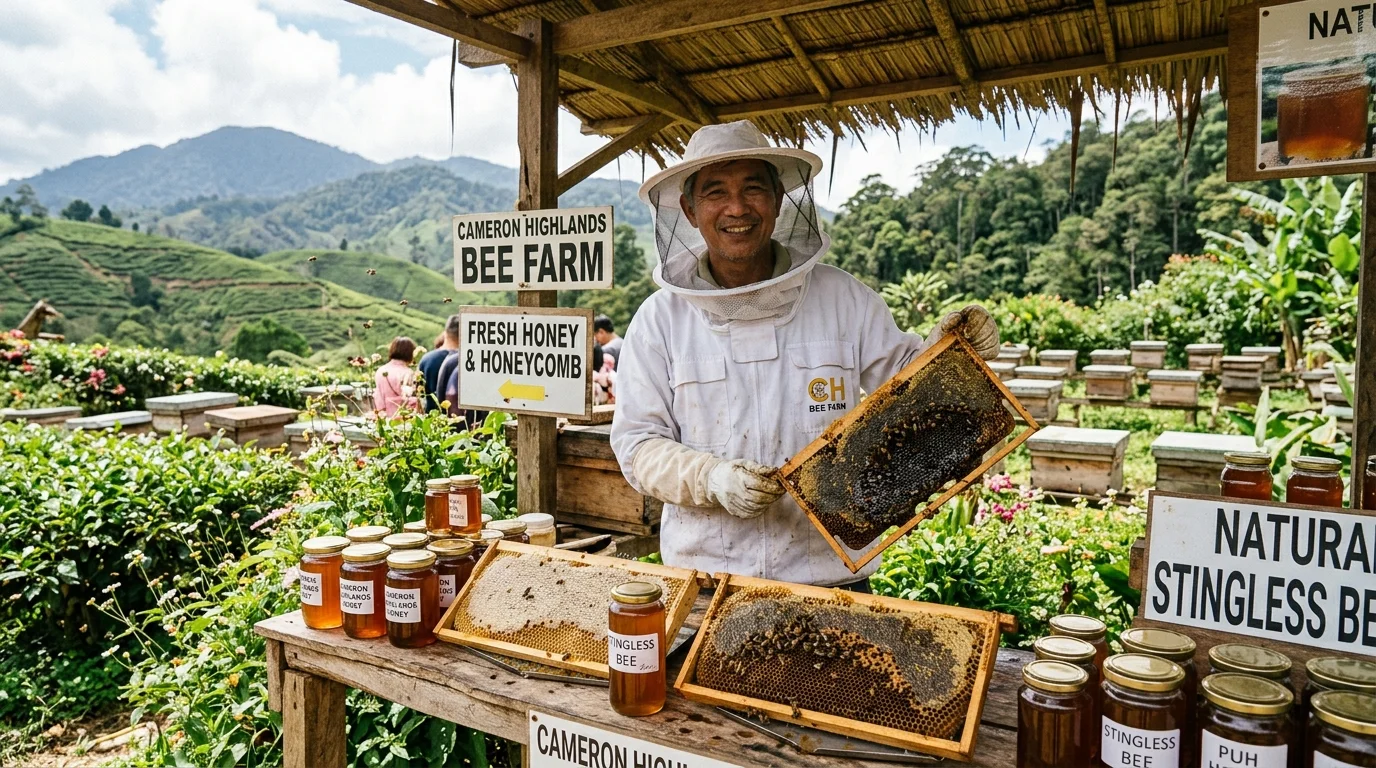 Madu lebah tempatan dari bee farm Cameron Highlands