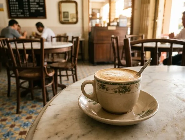 Kopi putih Ipoh dalam cawan tradisional — minuman paling iconic