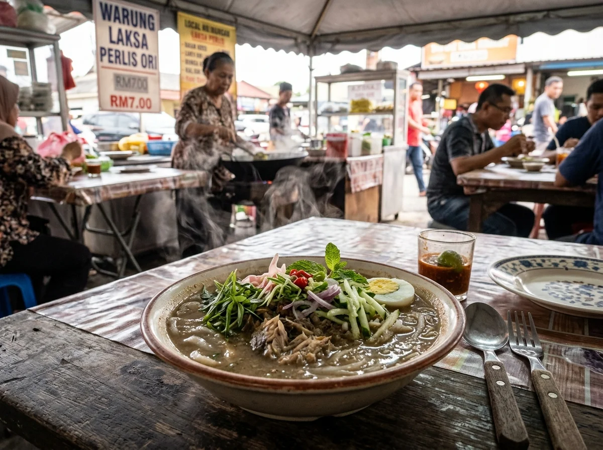 Laksa Perlis kuah ikan ala utara