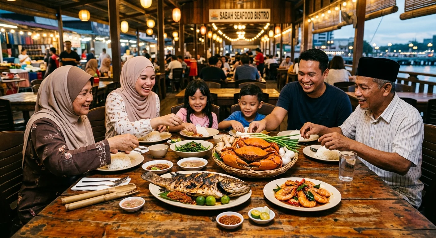 Upper Star Seafood Restaurant KK — hidangan seafood segar Sabah