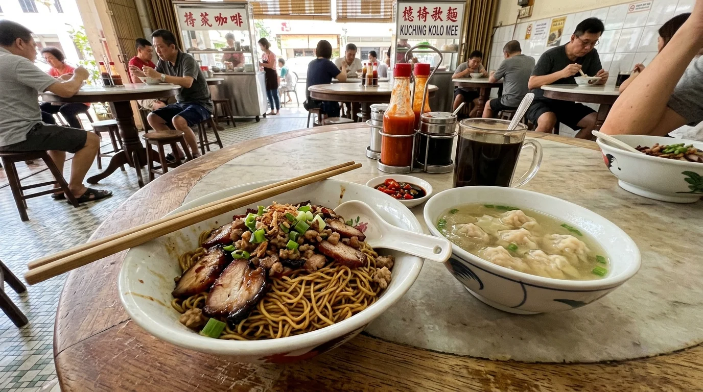 Kolo mee mee kering khas Kuching