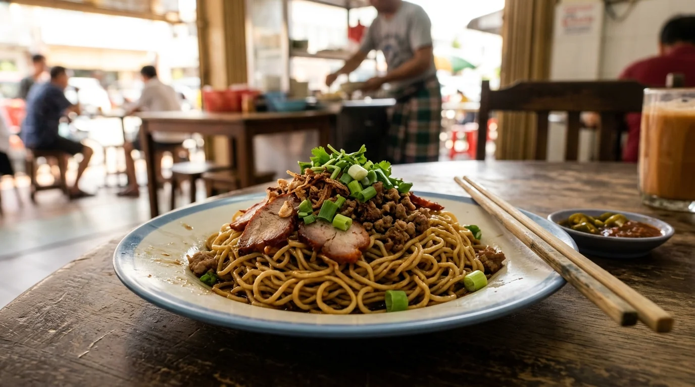 Mee Kolok mee kering khas Miri Sarawak