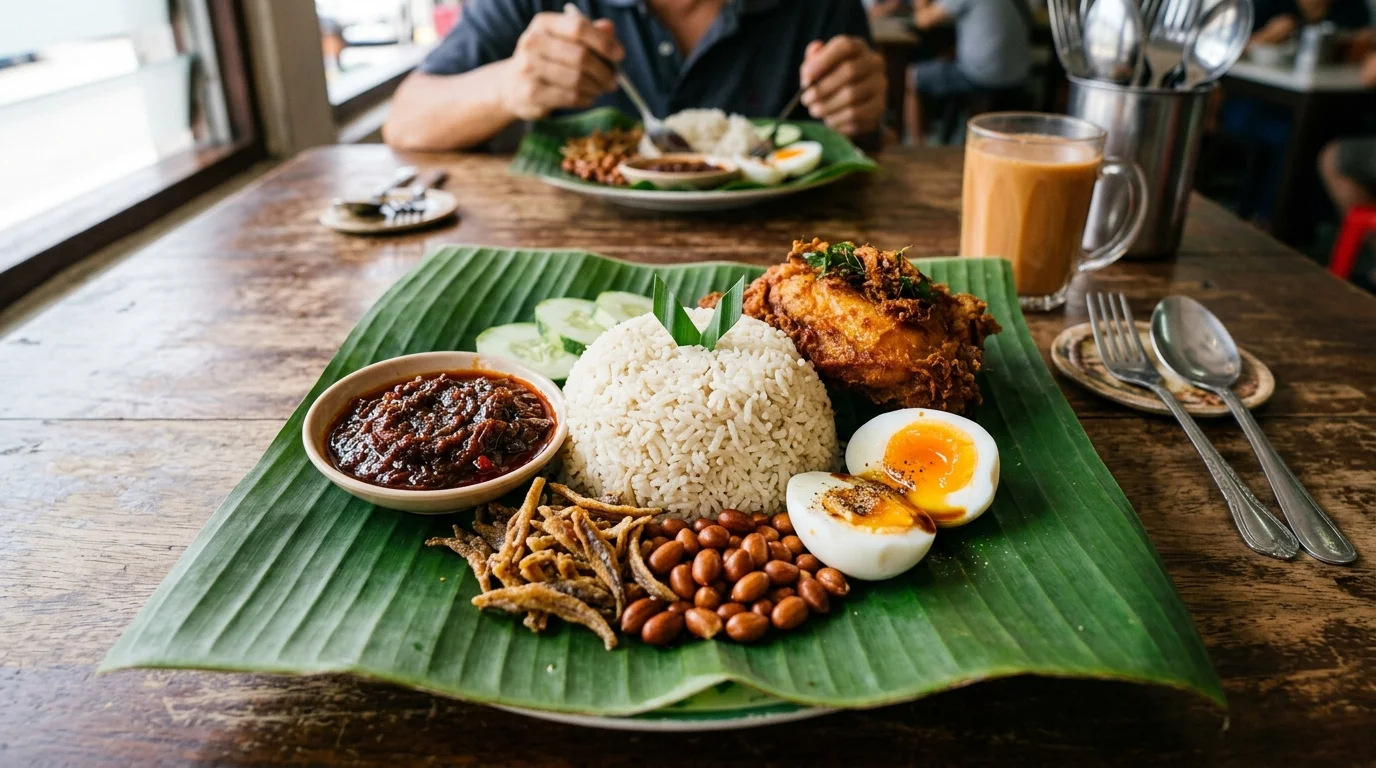 Nasi Lemak Sarawak versi khas tempatan