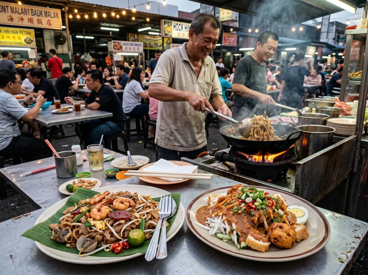 Char koay teow dan pasembur di gerai Sungai Petani