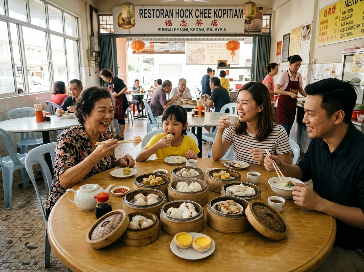 Dim sum pagi di kopitiam Sungai Petani