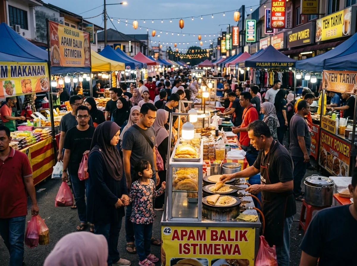Pasar malam Sungai Petani yang meriah