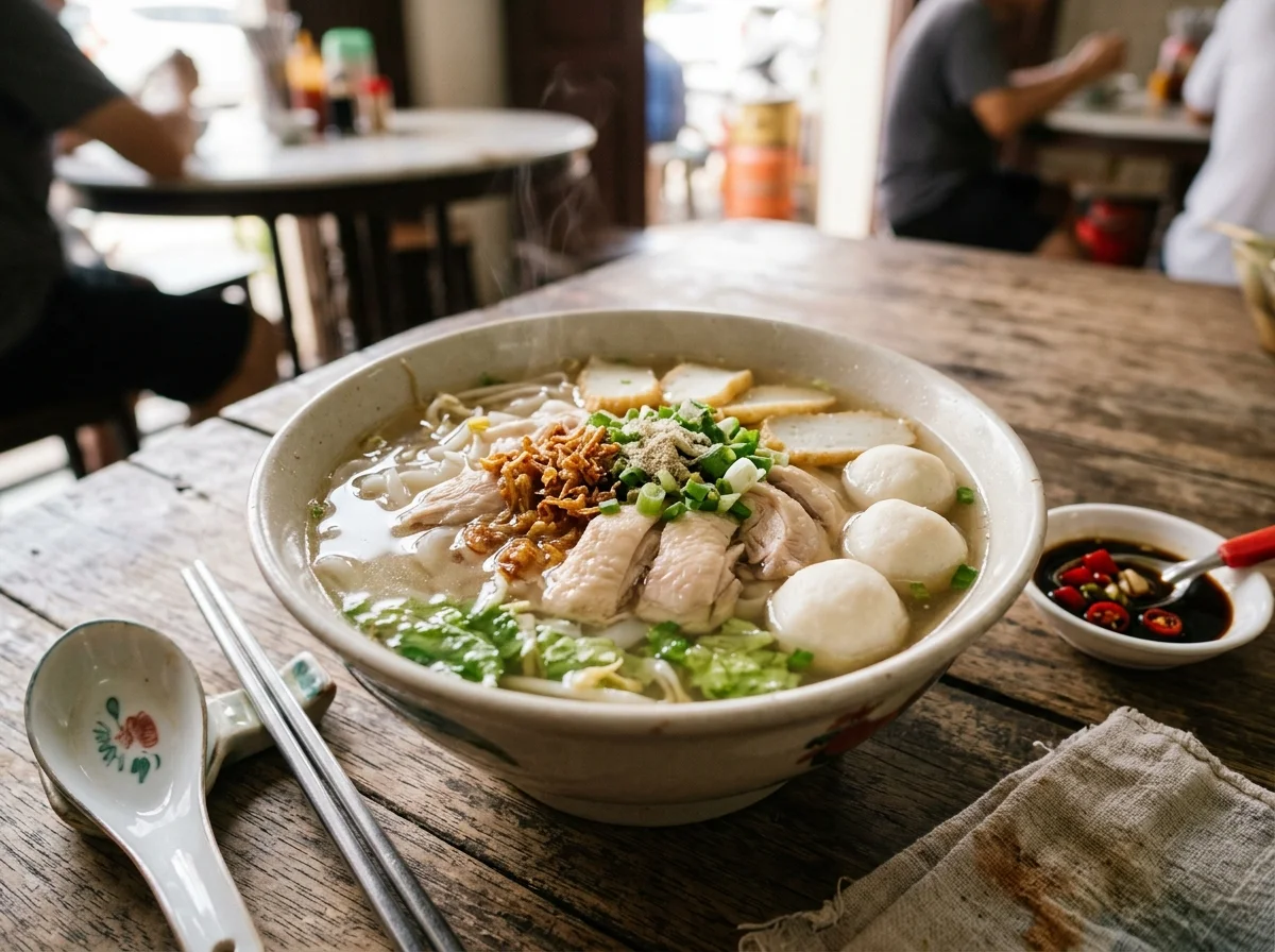 Semangkuk koay teow th'ng Bukit Mertajam sup bening