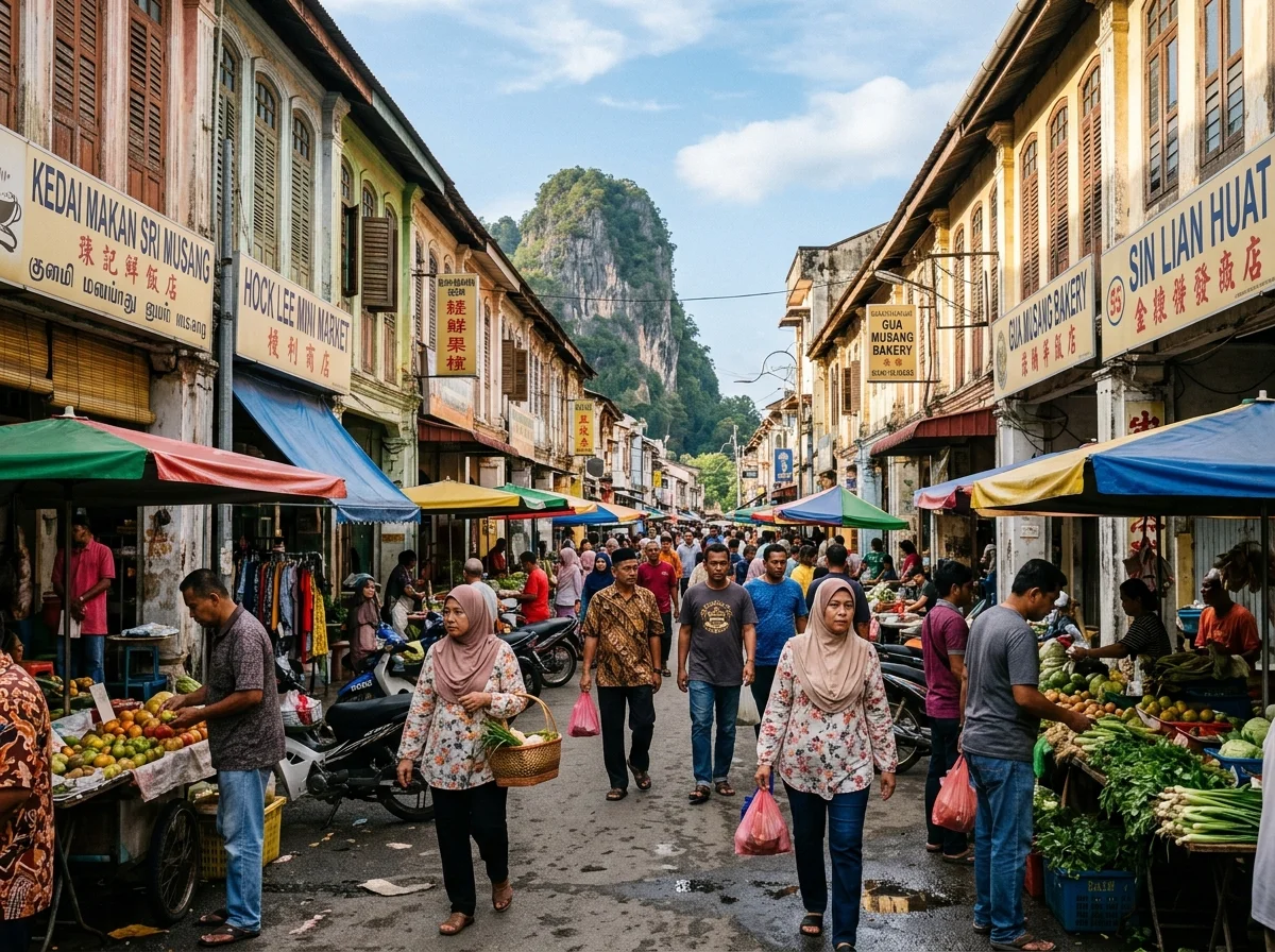 Suasana pekan dan pasar Gua Musang percuma
