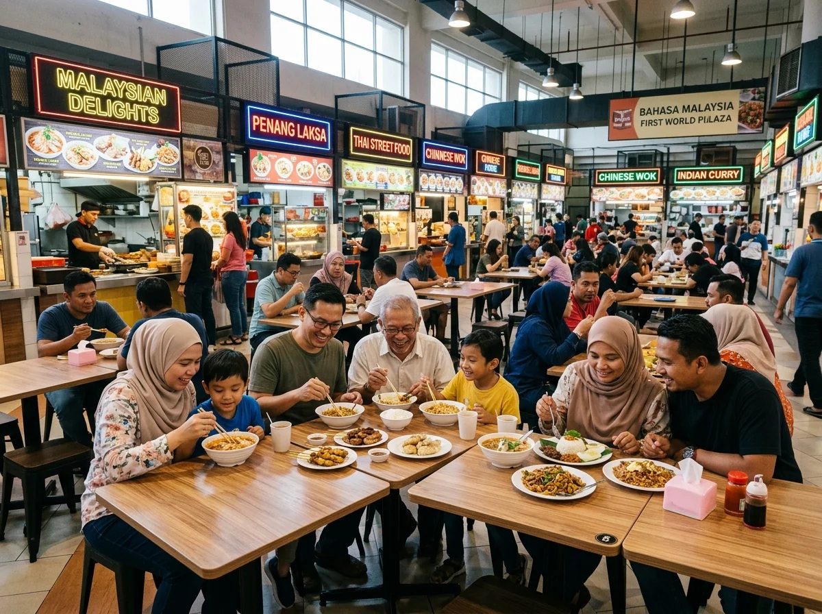 Medan selera antarabangsa di First World Plaza Genting
