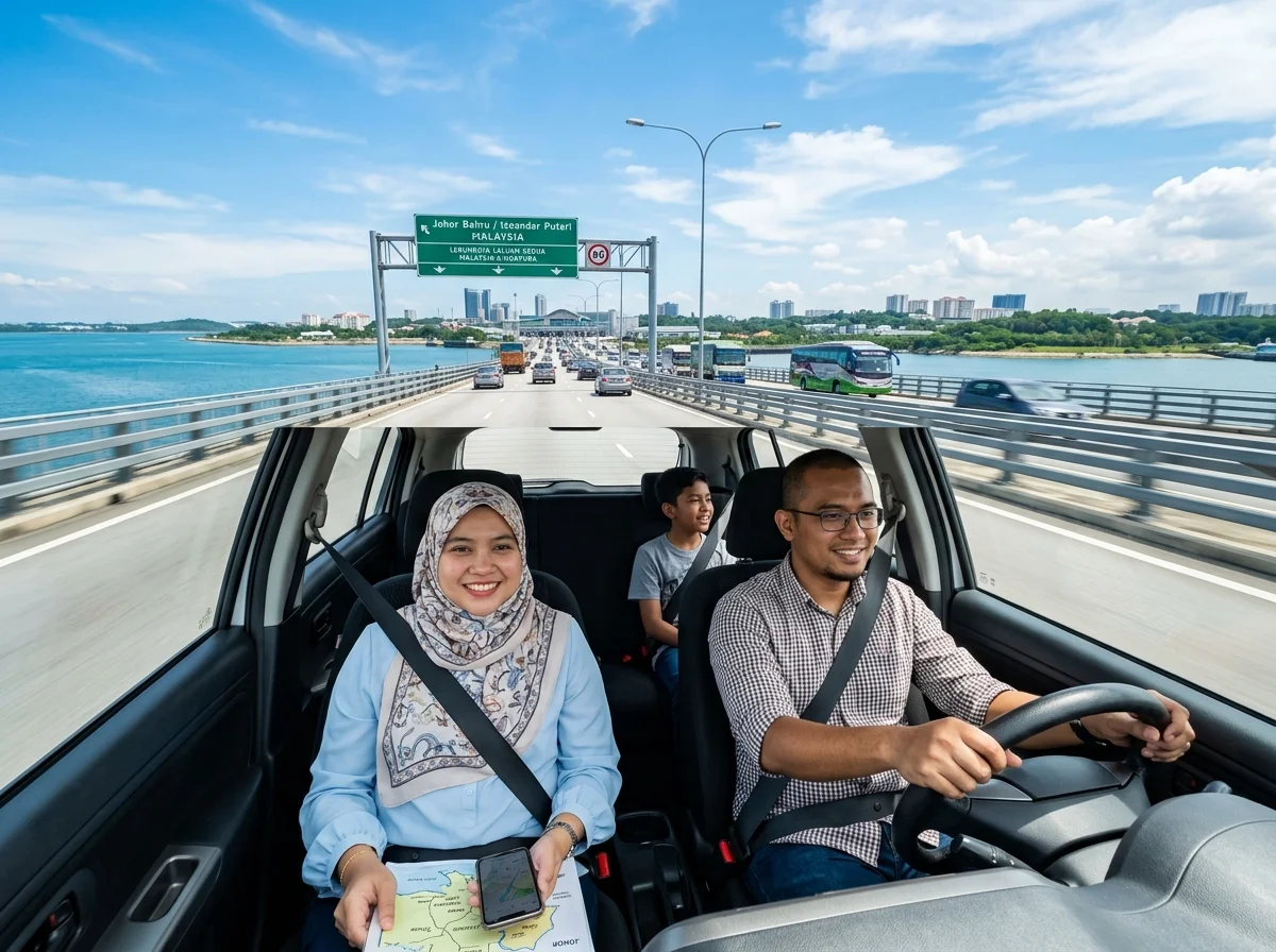 Memandu melalui Tuas Second Link dari Singapura ke Iskandar Puteri