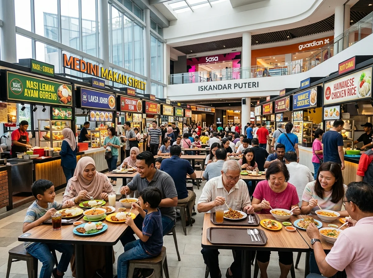 Medan selera di Mall of Medini Iskandar Puteri