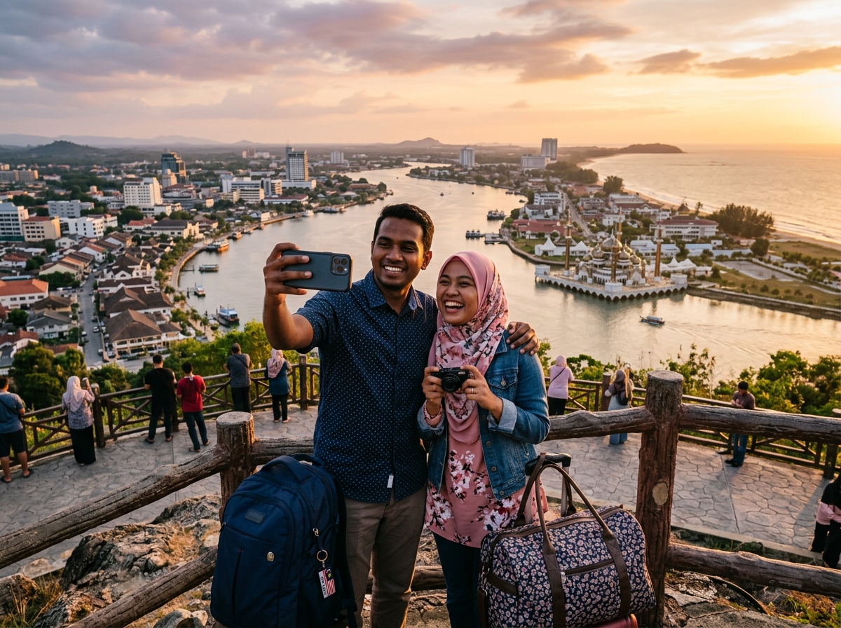 Hari 3 itinerari Kuala Terengganu — Bukit Puteri dan cenderamata