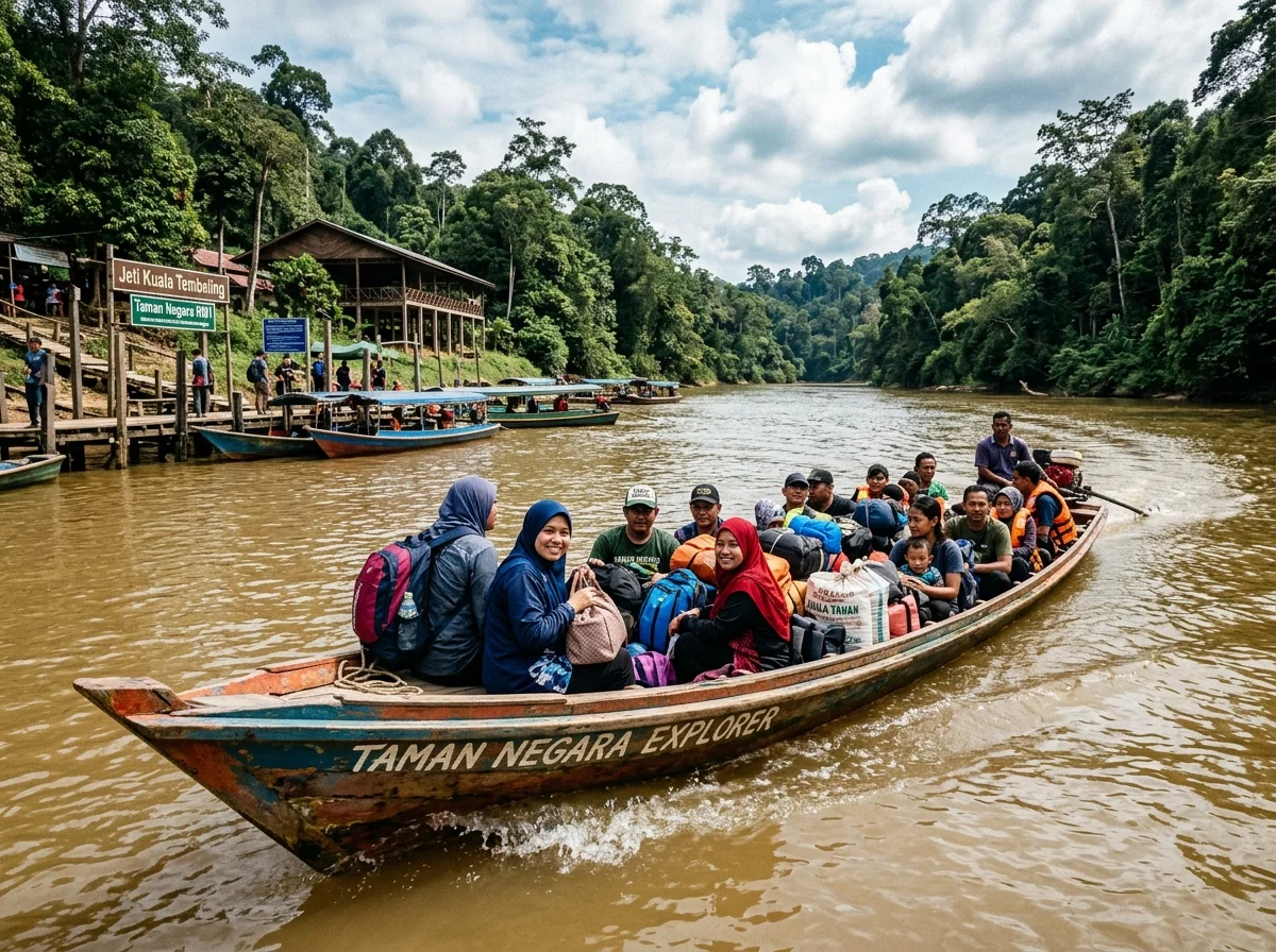 Bot dari jeti Kuala Tembeling ke Kuala Tahan