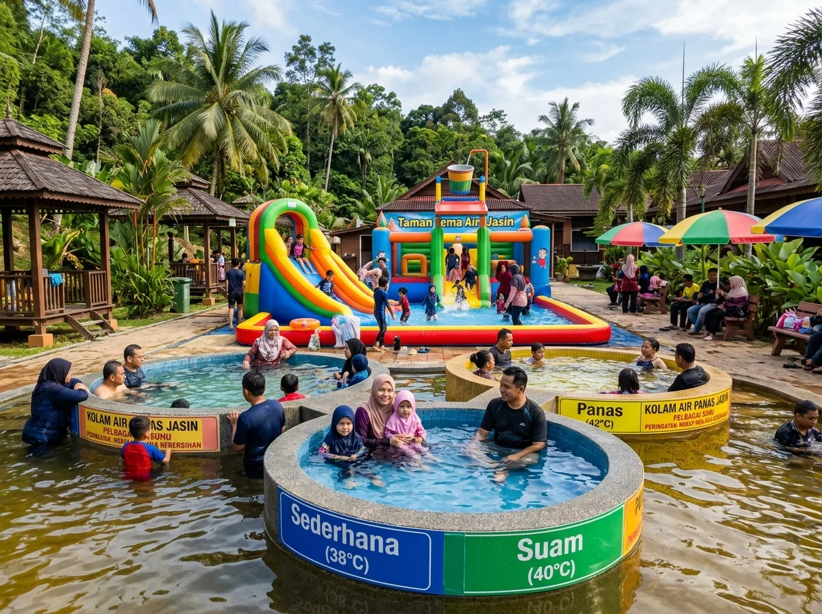 Hari 1 di Kolam Air Panas Jasin