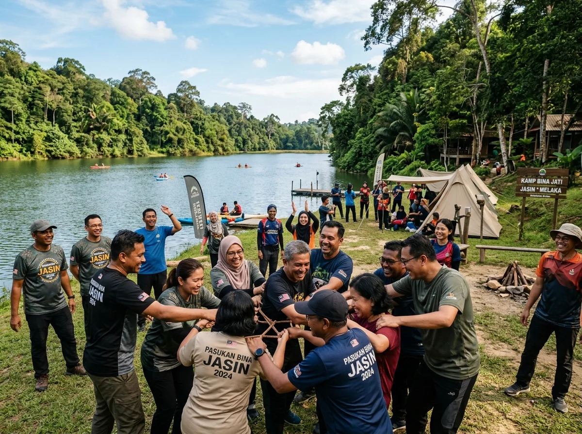 Kem bina semangat tepi tasik Lambaian Danau Jasin