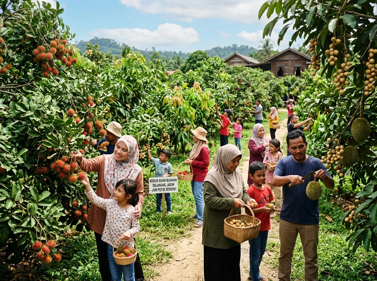 Ladang buah di Selandar Jasin