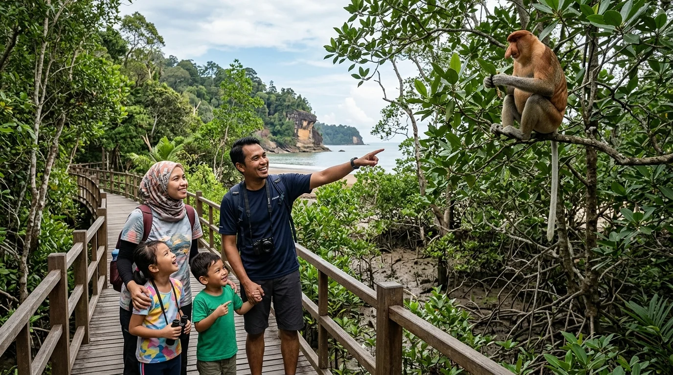 Keluarga dengan kanak-kanak di Bako National Park