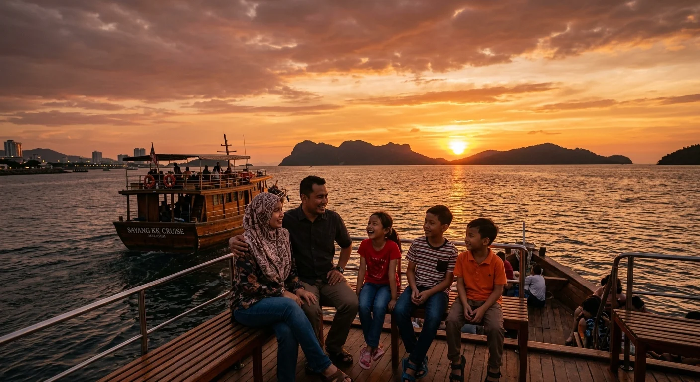 Sunset Cruise dari Jesselton Point KK — pelayaran waktu senja
