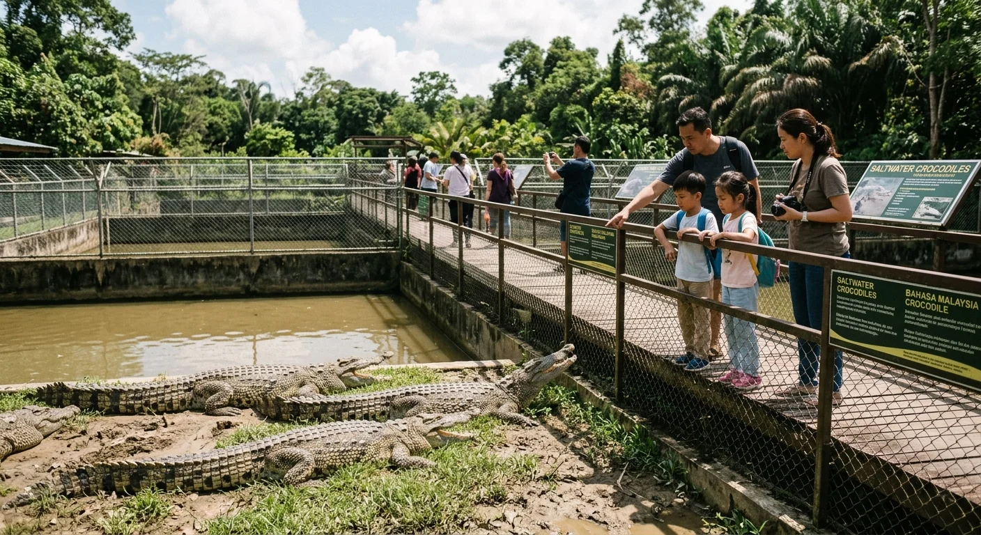 Sandakan Crocodile Farm — taman buaya untuk kanak-kanak
