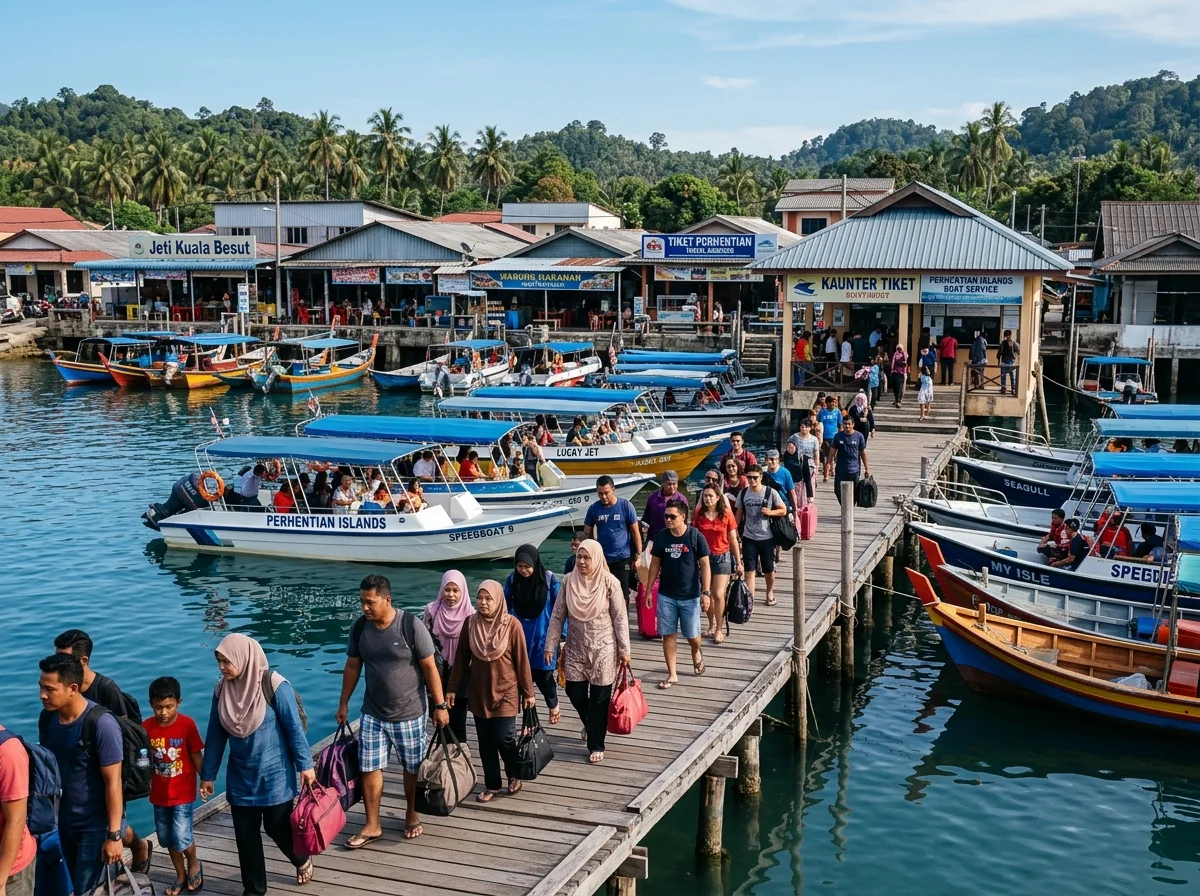 Feri berlepas dari Jeti Kuala Besut ke Pulau Perhentian