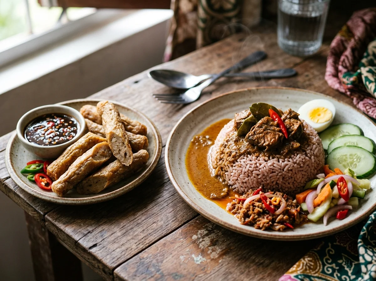 Keropok lekor dan nasi dagang Terengganu