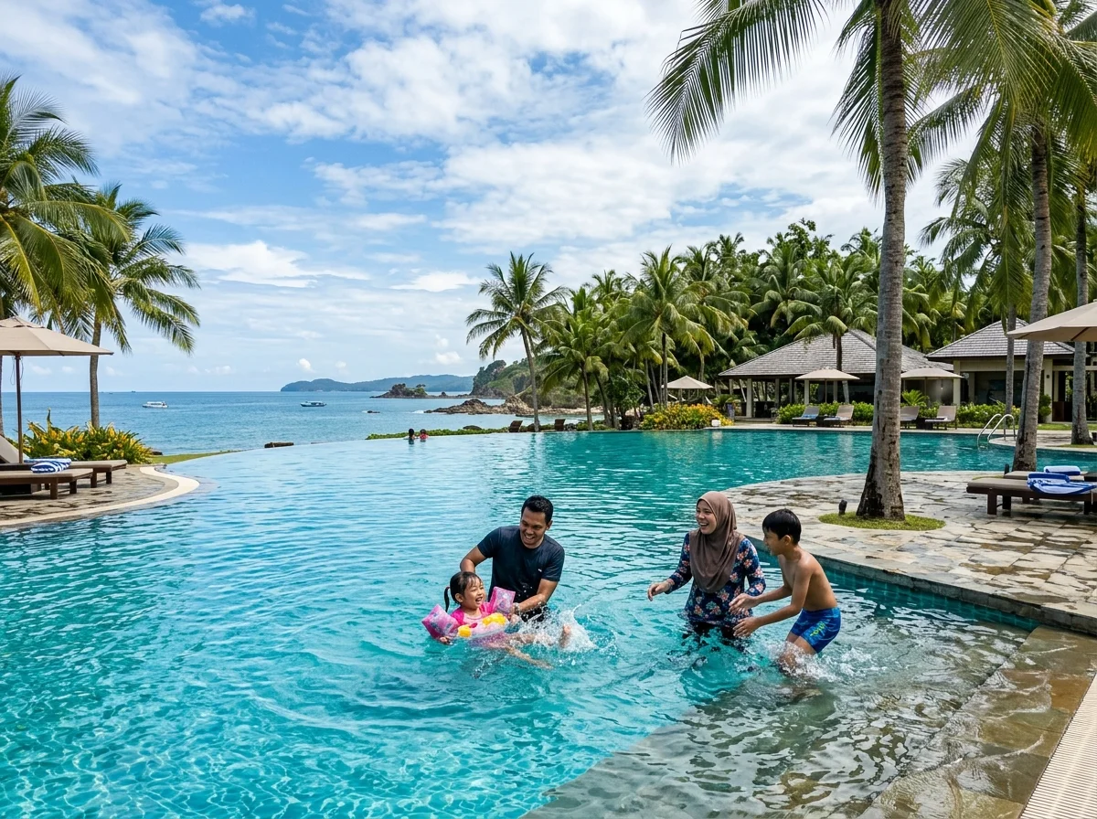 Kolam renang Kudat Golf & Marina Resort untuk keluarga