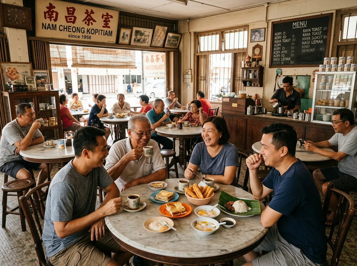 Kedai kopi kopitiam lama di pekan Kudat
