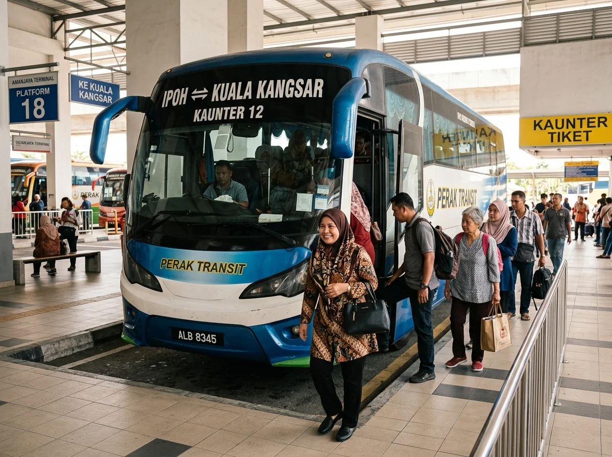 Bas sambungan ke Kuala Kangsar melalui Ipoh